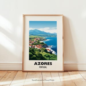 Azores Travel Print Wall Art, Azores Art Poster, Europe Home Decor, Portugal Artwork Gifts, Azores Island, Printable Digital Download Prints
