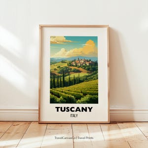 Tuscany Travel Poster Wall Art, Tuscan Decor, Europe Travel Prints, Italy Wall Art, Tuscany Gift, Tuscany Print, Digital Download Wall Art