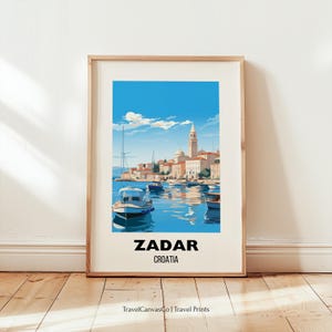 Zadar Travel Print Wall Art, Zadar Croatia Travel Gift, Printable City Poster, Croatia Poster, Wedding Gift, Birthday Gift, Digital Download