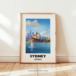 Sydney Travel Poster Wall Art, City Art Poster, Australia Travel Print, Australia Art, Sydney Gift, Sydney Print, Digital Download Wall Art
