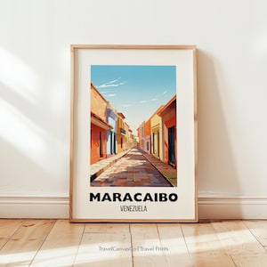 Maracaibo Travel Poster Wall Art, Maracaibo City Art Print, Venezuela Home Decor, Calle Carabobo Artwork Gift, Printable Digital Download
