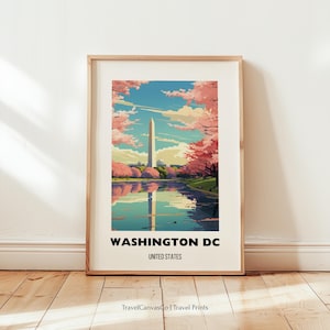 Washington DC Travel Print Wall Art, Washington DC Poster, National Mall Capitol Hill Art, Washington DC Travel Gift, Digital Download Decor