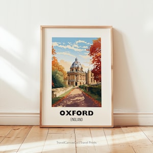 Oxford Travel Poster Wall Art, Oxford England Print, United Kingdom Travel Poster, Oxford Home Decor Gift, Oxford Digital Download Artwork