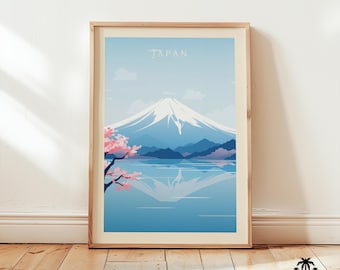 Japan Travel Print Wall Art, Japanese Poster, Mount Fuji Home Decor Gift, Japanese Artwork, Asia Poster Prints