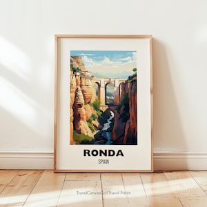 Ronda Spain Travel Poster Wall Art, Ronda Print, Ronda Travel Home Decor Gifts, Spain Wall Art, Iberian Artwork Print, Digital Download