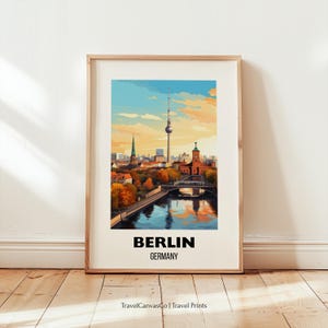Berlin Travel Poster Wall Art, City Art Poster, Europe Travel Prints, Germany Wall Art, Berlin Gift, Berlin Print, Digital Download WallArt