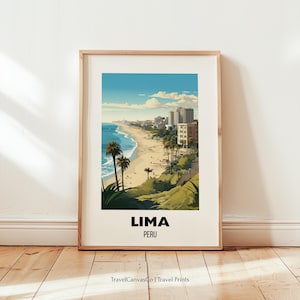 Lima Peru Travel Wall Art Poster Print, Lima Wall Hanging Home Decor, Peru Art Lover Gift, Printable Art, Birthday Present, Digital Download