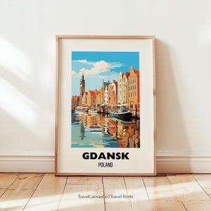 Gdansk Travel Print Wall Art, Gdansk Poland Art Poster, Gdansk Polish Home Decor Artwork Gift, Polish Baltic Coast, Digital Download Art