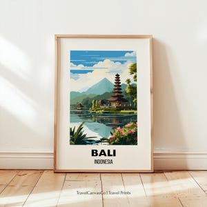 Bali Travel Poster Wall Art, City Art Poster, Indonesia Travel Prints, Indonesia Wall Art, Bali Gift, Bali Print, Digital Download Wall Art