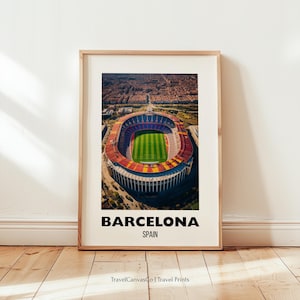 Barcelona Poster Wall Art, Soccer Poster, Sports Print, Barcelona Spain, Travel Gift, Barcelona Print, Digital Download Art, Gift for Men