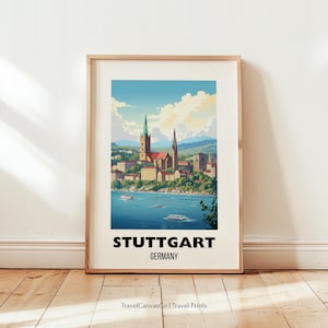 Stuttgart Travel Print Wall Art, Stuttgart Poster, Stuttgart Germany Travel Gift, Stuttgart Home Decor, Digital Download, Wall Art Print