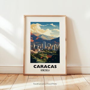 Caracas Venezuela Travel Poster Print Wall Art, Venezuela Travel Gift, South America Art Decor, Digital Download, Printable City Poster