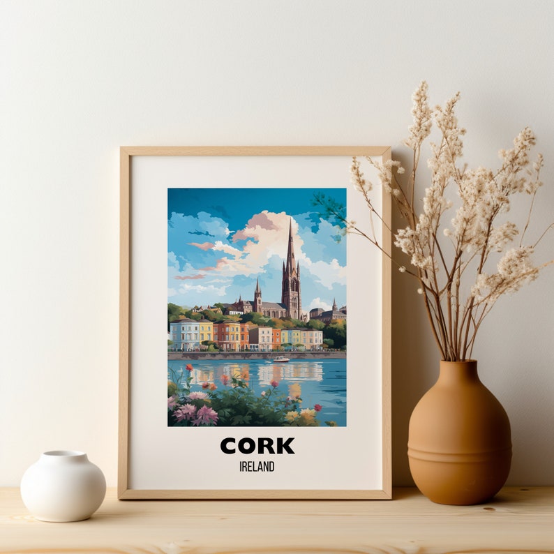 Cork Travel Print Wall Art, Cork Ireland Poster, Cork Ireland Travel