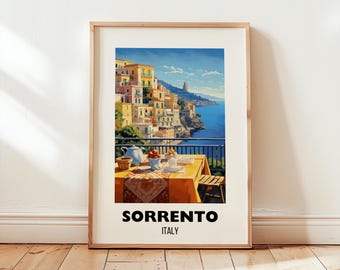 Sorrento Italy Travel Print, Sorrento Poster, Sorrento Wall Decor, Italy Travel Prints, Sorrento Gift, Italy Art Print, Digital Download Art