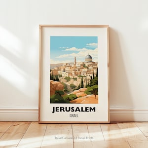 Jerusalem Travel Print Wall Art, Jerusalem Travel Poster, Israel Art Lover Gift, Jerusalem Home Decor Artwork, Printable Digital Download