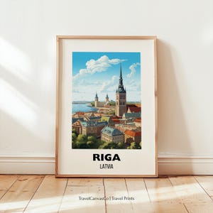 Riga Travel Poster Wall Art, Printable City Poster, Riga Travel Print, Riga Wall Art, Riga Latvia Gift, Custom Text, Digital Download Art