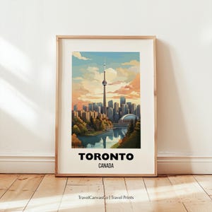 Toronto Travel Poster Wall Art, City Art Poster, Canada Travel Prints, Canada Wall Art, Toronto Gift, Toronto Print, Digital Download Art