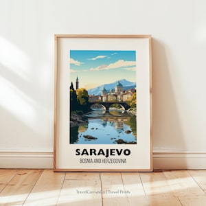 Sarajevo Travel Print Wall Art, Sarajevo Bosnia and Herzegovina Travel Gift, Sarajevo Poster, Digital Download, Birthday Gift, Wedding Gift