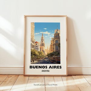 Buenos Aires Travel Poster Wall Art, City Art Poster, South America Travel Prints, Argentina Gift, Argentina Print, Digital Download Art