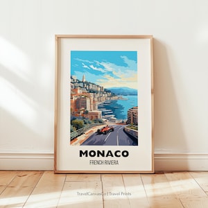 Monaco Grand Travel Poster Decor, Grand Prix Poster, Europe Travel Print, Monaco Wall Art, Monaco Gift, Monaco Print, Digital Download Art