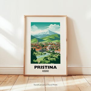 Pristina Travel Print Wall Art, Pristina Kosovo Travel Gift, Printable City Poster, Pristina Poster, Birthday Present, Digital Download