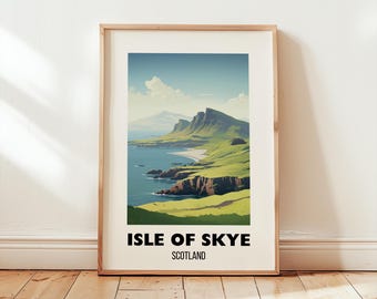 Isle Of Skye Travel Print Wall Art, Isle of Skye Art Poster, Scotland Art Lover Gift, Isle of Skye Home Decor Artwork, Art