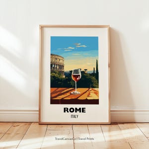 Rome Italy Travel Print Wall Art, Rome City Poster, Rome Home Decor Artwork Gift, Rome Illustration, Italy Travel Prints, Digital Download