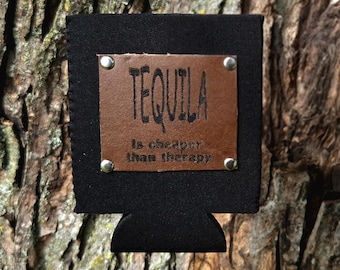 Läderburk Coozie: Tequila är billigare än terapi