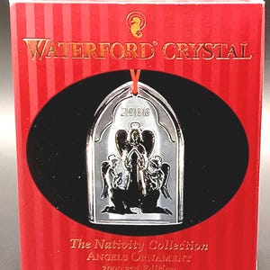 Waterford Crystal 2000 Nativity Angels ornament 3rd edition with red presentation box