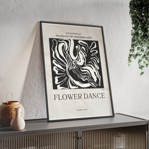 Affiche Cadre En Bois Flower Dance Design image 1