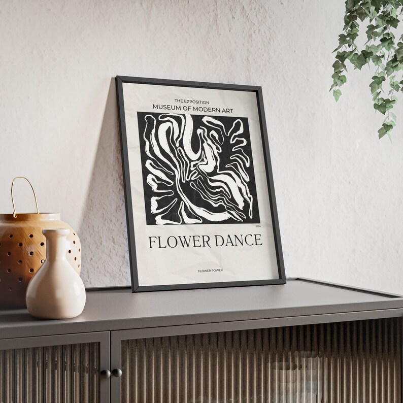 Affiche Cadre En Bois Flower Dance Design image 2