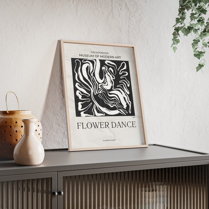 Affiche Cadre En Bois Flower Dance Design image 4