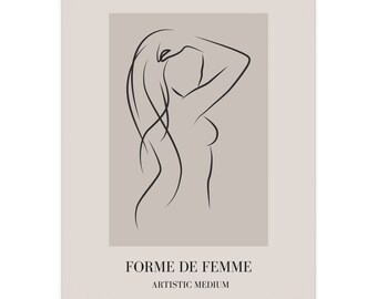 Affiche art abstrait - Forme de Femme