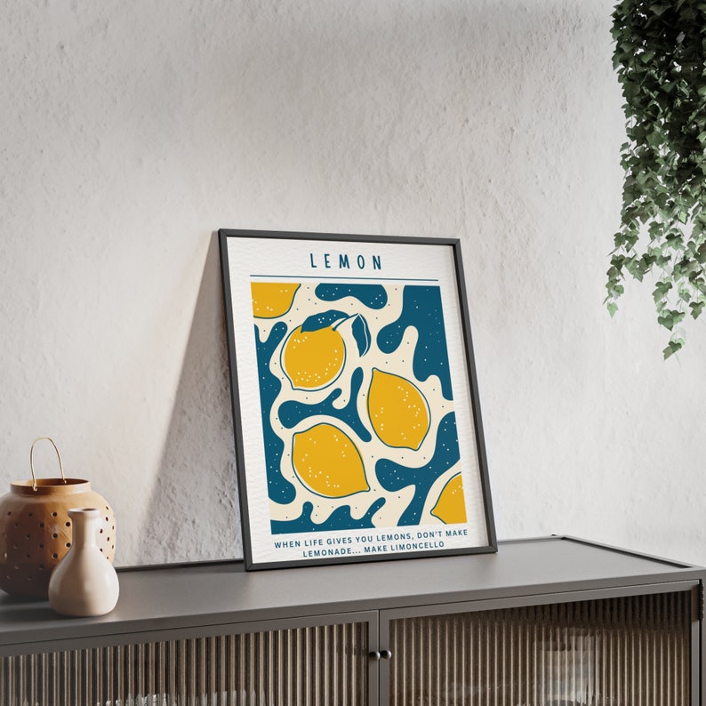 Poster Lemons with Wooden Frame afbeelding 9