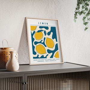 Poster Lemons with Wooden Frame afbeelding 4