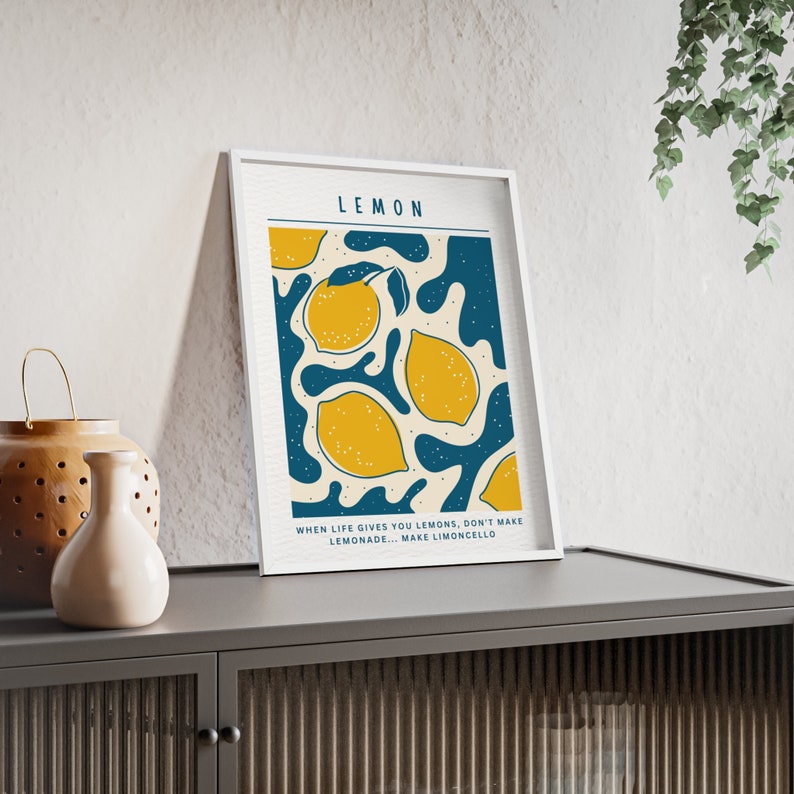 Poster Lemons with Wooden Frame afbeelding 6