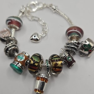 Coffee Charm Bracelet: Barista Jewelry Gift