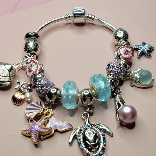 beach ocean theme Pandora like bracelet[