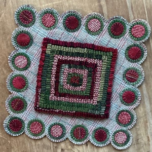 Christmas Hooked Penny Mat- Wool Kit
