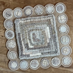 Neutral Hooked Penny Mat- Wool Kit