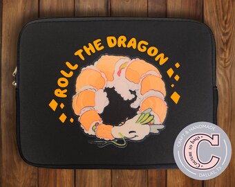 Roll The Dragon Graphic Laptop Sleeve, Macbook Air 13 15 Pro 13 14 15 Inch Case, Laptop Case Bag, Protective and Cushioned Sleeve