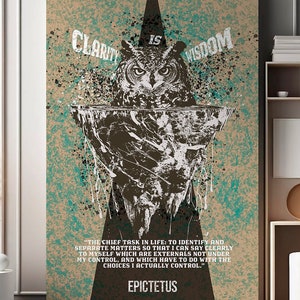 Clarity is Wisdom - Epictetus Stoic Quote Canvas | Ancient Philosophy Motivational Wall Art | Inspirational Success & Positive Quotes Décor
