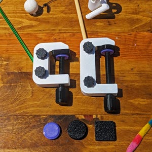Kitty Clamp Mini *August 2025 Design Update* | Custom Cat Teaser Toy Holder | Fits 11mm-13mm Toy Handles | Holds at 80 or 50 degree angle