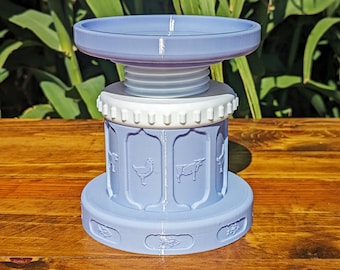 Deluxe Adjustable Pet Station | 120mm - 195mm |  Elevated food and water | Unique custom design | Accessories for universal dish fit