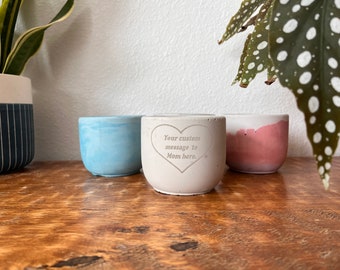 Muttertagskerze mit Gravur | Muttertags Geschenk