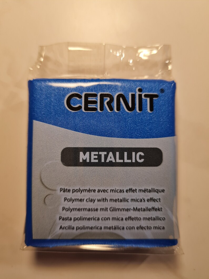 Cernit Metallic Blau 56g Nr. 200 Polymer Clay Modelliermasse ofenhärtend Bild 1