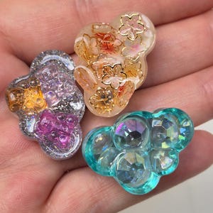 Wolken Stimming Spielzeug - Stim - Fidget - Zappeltoys - Wolke mit Blumen und Acryldiamanten - Beruhigungshilfsmittel - Taktiles Hilfsmittel