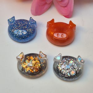 Imán para nevera - Cerdito de resina epoxi - Imán - Cerdito - Regalo - Pequeña decoración - Atención - Buen humor - Pizarra magnética