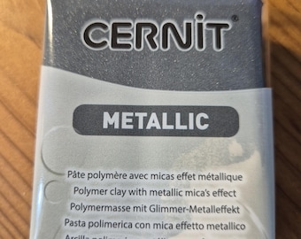 Cernit Metallic Hematite 56g No. 169 Polymer Clay - arcilla para modelar - endurecible al horno