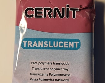 Cernit Translucent Bordeaux 56g Nr. 411 Polymer Clay - Modelliermasse - ofenhärtend